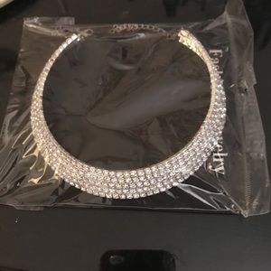 Costume diamond choker necklace